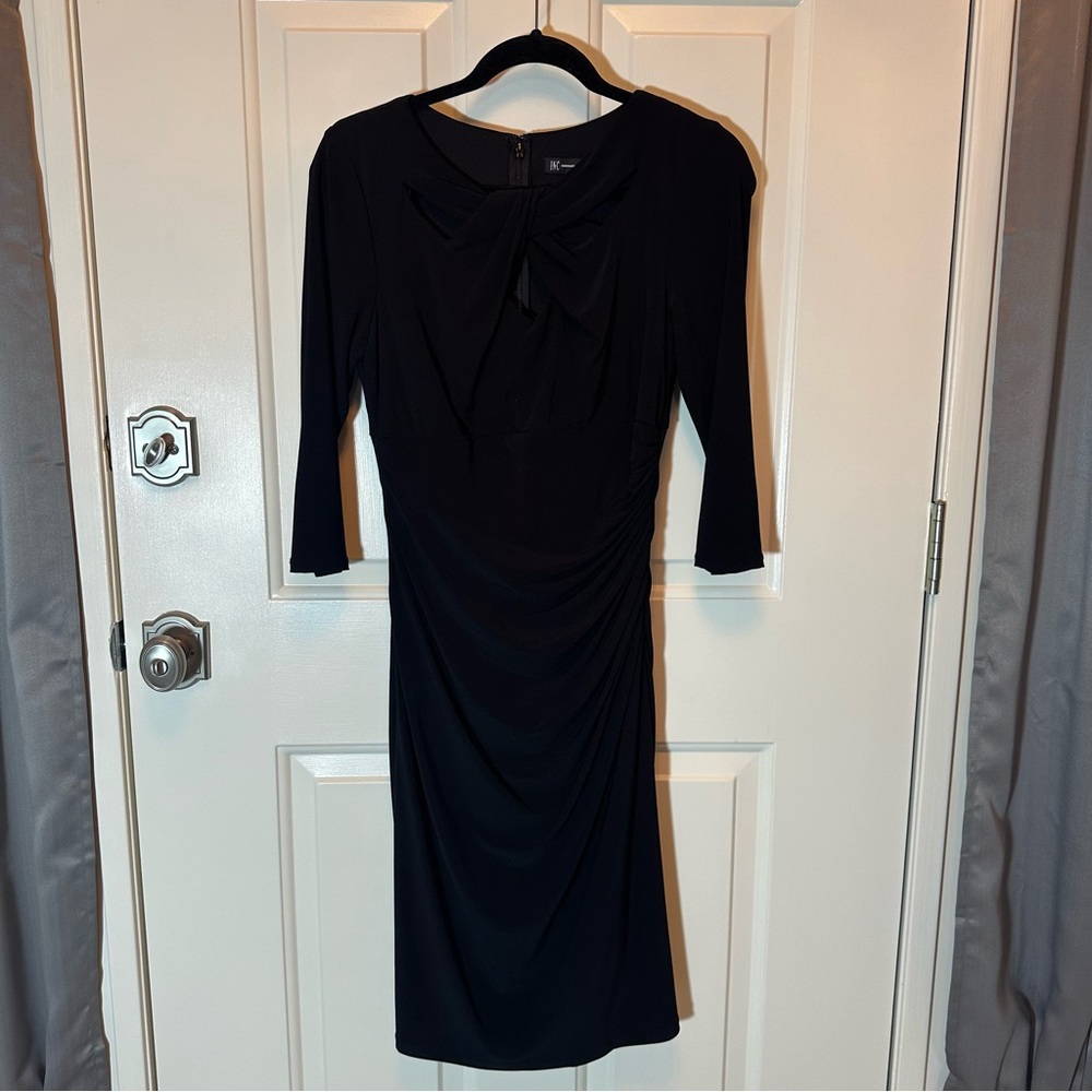 INC International Concepts Black Long Sleeve Dress